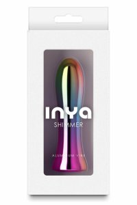 INYA Shimmer Metallic Multicolor – stalowy masażer, 3 poziomy, 12 cm, IPX4