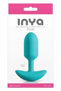 INYA Pulse Teal wibrująca maszyna intymna, silikon, wodoodporna, 10 trybów, 11 cm