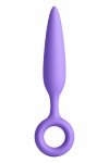 INYA SLIDE Purple smukła anatomiczna nakładka silikonowa z pierścieniem, fioletowa