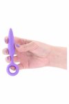 INYA SLIDE Purple smukła anatomiczna nakładka silikonowa z pierścieniem, fioletowa