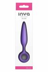 INYA SLIDE Purple smukła anatomiczna nakładka silikonowa z pierścieniem, fioletowa
