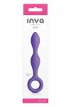 INYA Slim Purple smukły korek anatomiczny, silikonowy z pierścieniem, 12,7 cm