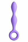 INYA Slim Purple smukły korek anatomiczny, silikonowy z pierścieniem, 12,7 cm