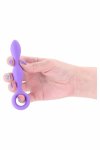 INYA Slim Purple smukły korek anatomiczny, silikonowy z pierścieniem, 12,7 cm