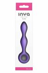 INYA Slim Purple smukły korek anatomiczny, silikonowy z pierścieniem, 12,7 cm