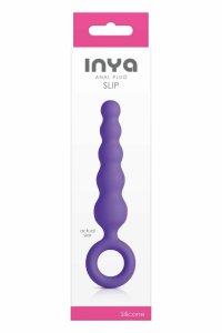 INYA SLIP Purple silikonowy anatomiczny korek z uchwytem, smukła forma, 12,7 cm
