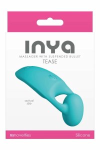 INYA TEASE TEAL masażer silikonowy z zawieszoną kulką, wodoodporny, 10 trybów