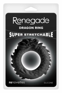Renegade Dragon Ring Black silikonowy pierścień elastyczny, motyw smoka, czarny