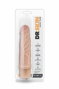 Blush Dr. Skin Vibe 3 Flesh – anatomiczny model wielobiegowy 18,4 cm, odporny na zachlapania