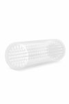 M FOR MEN Stroke Sleeve Clear – transparentna tuleja intymna 13,9 cm, wypustki, elastyczna