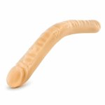 Blush B Yours Double 18'' – elastyczny model anatomiczny PVC, beżowy, 45,7 cm, dwustronny