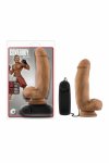 COVERBOY MMA FIGHTER 7 INCH MOCHA – model z systemem wibracji i przyssawką, 17,7 cm