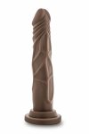 DR. SKIN Realistic Cock 7.5 Chocolate – anatomiczny model PVC z przyssawką, 19 cm
