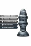 JET Stealth Carbon Metallic Black – anatomiczna wtyczka PVC z przyssawką, 16,5 cm