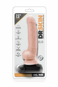 DR. SKIN Dr. Tim 7.5" – wibrujący model anatomiczny PVC z przyssawką, 19 cm