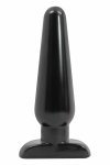 Anal Adventures Basic Anal Plug Large – anatomiczny model PVC, szeroka podstawa, 16,5 cm, czarny
