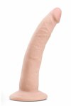 DR. SKIN Glide 7.5" – samonawilżający model intymny TPE z przyssawką i O-ring, 19 cm