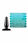 Anal Adventures Basic Plug Medium – anatomiczny model PVC, czarny, szeroka podstawa, 12 cm