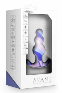 Avant Twilight Blue silikonowy korek intymny 7,6 cm, niebieski, technologia AnchorTech™