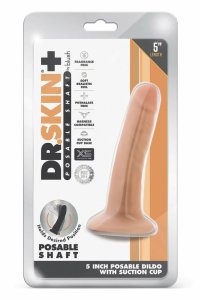 DR. SKIN PLUS 5 Inch Posable Vanilla model z elastycznym trzonem Sensa Feel Plus, przyssawka