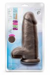 Blush Au Naturel Chub 10" Chocolate model anatomiczny z przyssawką, FlexiShaft®, Sensa Feel®
