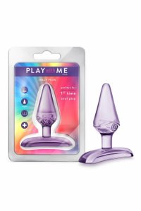 Blush Play With Me Jolly Plug Purple kompaktowy korek anatomiczny TPE, fioletowy, zwężana końcówka