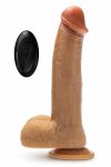 Dr. Skin Silicone Dr. Phillips 8.5” Tan maszyna intymna z funkcją ruchu i pilotem, silikon platinum
