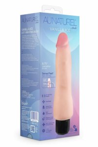 Au Naturel Vanilla Ice Beige 22,2 cm wibrujący model z elastycznym rdzeniem, Sensa Feel® Dual Density
