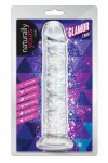 NATURALLY YOURS Glamor Sparkling Clear 17,8 cm model z brokatem, przyssawka, TPE
