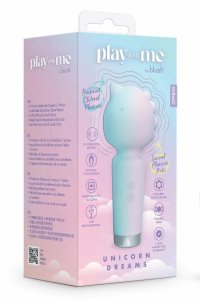Play With Me Unicorn Dreams kompaktowy masażer silikonowy 10 trybów, elastyczna głowica UltraSilk®