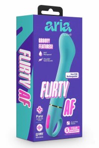 ARIA Flirty AF 2.0 wibrujący model ładowalny USB, turkusowy, 10 trybów RumboTech™, 17,8 cm
