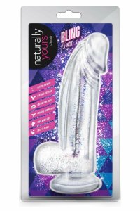 NATURALLY YOURS BLING Sparkling Clear 19 cm model z brokatem, mocna podstawa, przyssawka