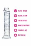 NATURALLY YOURS Glamor Sparkling Clear 17,8 cm model z brokatem, przyssawka, TPE