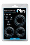 Performance Plus Drift zestaw 3 silikonowych pierścieni anatomicznych, teksturowane UltraSilk