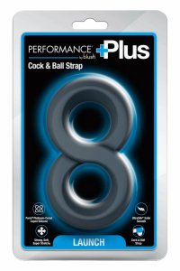 PERFORMANCE PLUS Launch podwójny pierścień silikonowy UltraSilk, platynowy Purio®, czarny