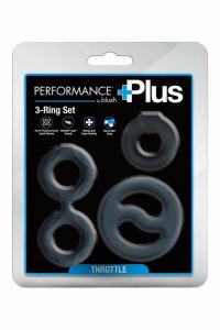 Performance Plus Throttle zestaw 3 pierścieni silikonowych Purio®, UltraSilk, elastyczne