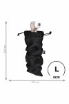 Satisfyer Treasure Bag L Black, woreczek ochronny na akcesoria, rozmiar L, czarny, ściągacz