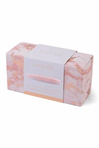 Le Wand Crystal Slim Wand Rose Quartz, smukła różowa różdżka z kwarcu, pierścień silikonowy