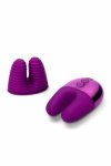 Le Wand Double Vibe Cherry, podwójny wibrujący model, silikon medyczny, 15 trybów, etui