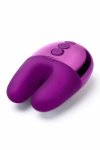 Le Wand Double Vibe Cherry, podwójny wibrujący model, silikon medyczny, 15 trybów, etui