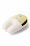Le Wand Double Vibe White Gold, kompaktowy model z podwójnym silnikiem, 15 trybów, etui