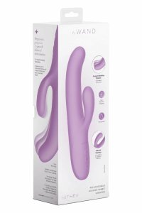 Le Wand Hither Rocking Rabbit Vibrator - podwójna stymulacja, ruch „come-hither”, IPX7, fioletowy
