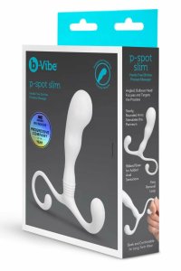b-Vibe P-Spot Slim anatomiczny masażer punktu P, smukły, żebrowana powierzchnia, 10,5 cm