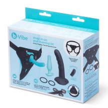 b-Vibe Strap-It-On Anal Training Kit 8-elementowy zestaw treningowy z uprzężą