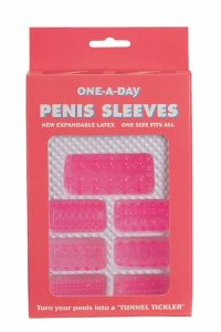 ONE-A-DAY Nakładki Lateksowe Pink – elastyczne, cienkie, z wypustkami, 7 sztuk