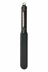 Guilty Pleasure Prestige Pearl Paddle czarna packa z perłami, vegan, złote detale, 32 cm
