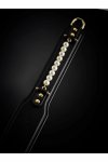 Guilty Pleasure Prestige Pearl Paddle czarna packa z perłami, vegan, złote detale, 32 cm