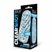 ZOLO Clear Shot Stroker przezroczysty model z teksturowaną powierzchnią, TPE, 14 cm