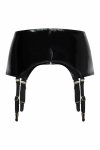 GUILTY PLEASURE Midnight Suspender Belt Black L pas do pończoch Datex z zamkiem, 4 paski