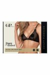 Guilty Pleasure Sleek Shadow Bra L/XL – czarny biustonosz siateczkowy, regulowane ramiączka